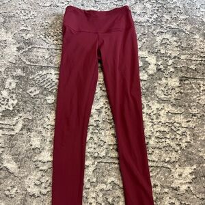 Yogalicious  Women's Burgundy High-Waisted Regular Length Leggings